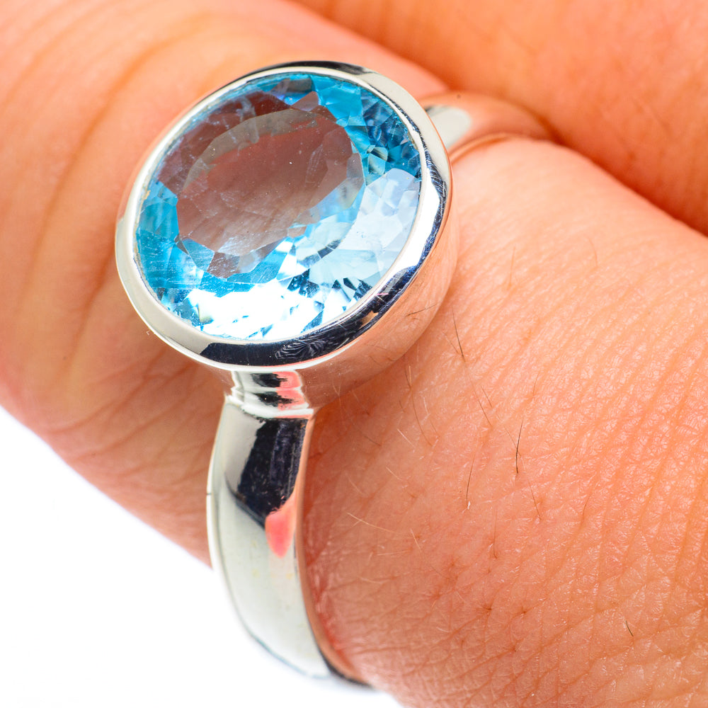 Blue Topaz Rings handcrafted by Ana Silver Co - RING62567