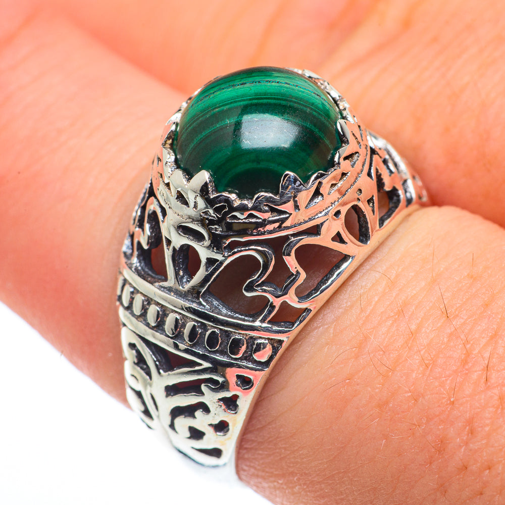 Malachite Rings handcrafted by Ana Silver Co - RING62569