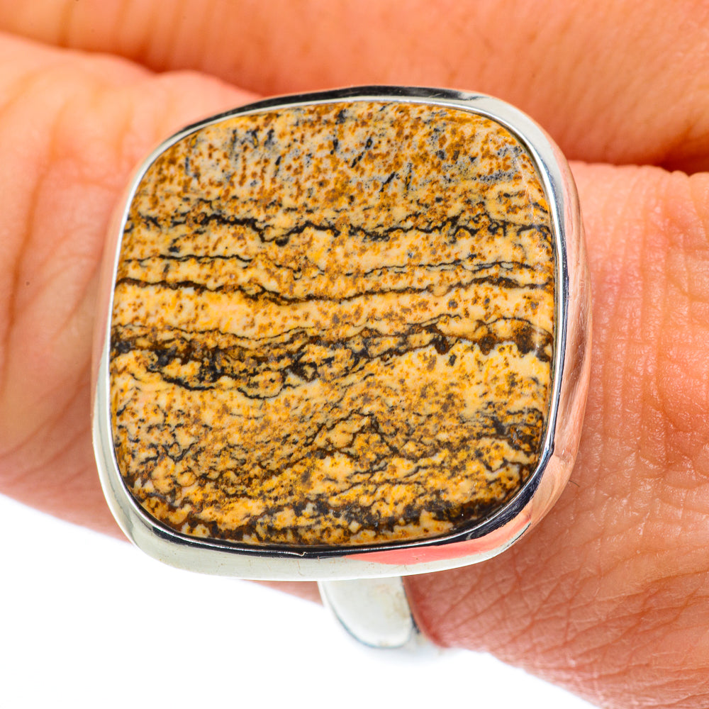 Picture Jasper Rings handcrafted by Ana Silver Co - RING62571