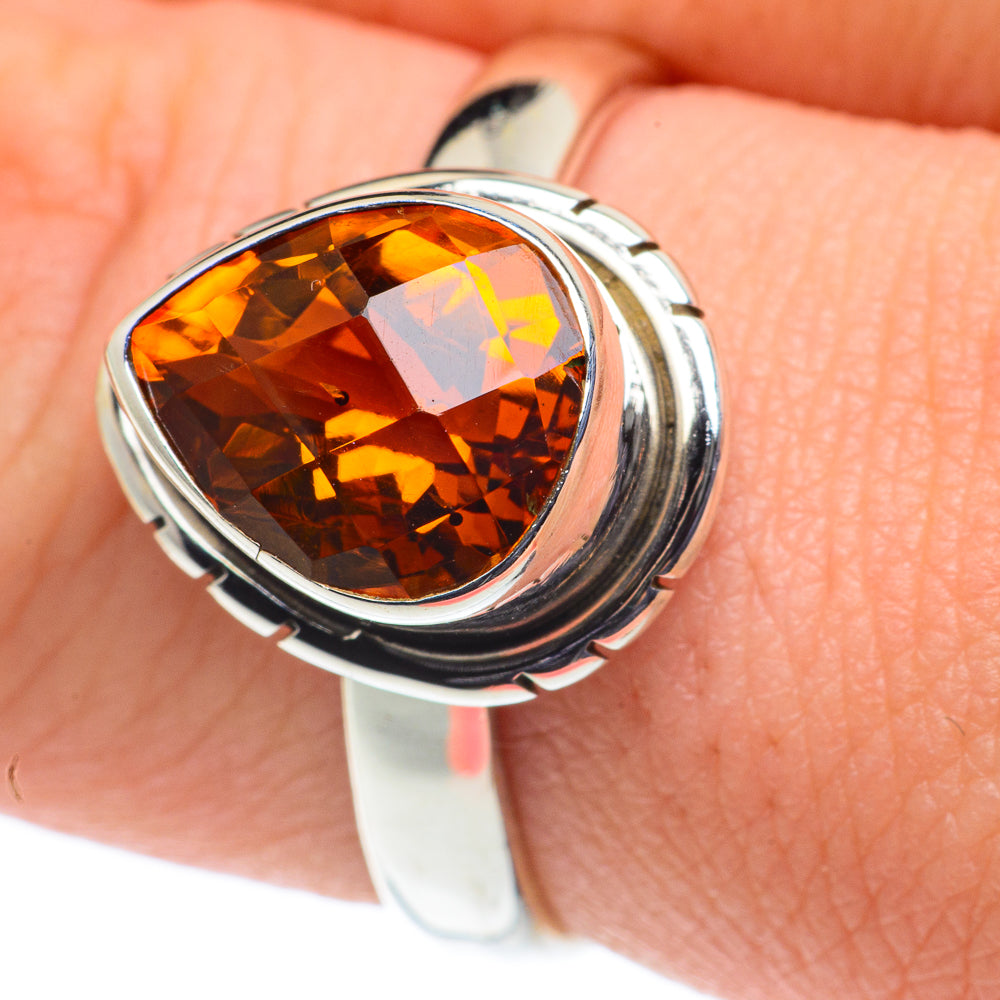 Mandarin Citrine Rings handcrafted by Ana Silver Co - RING62572