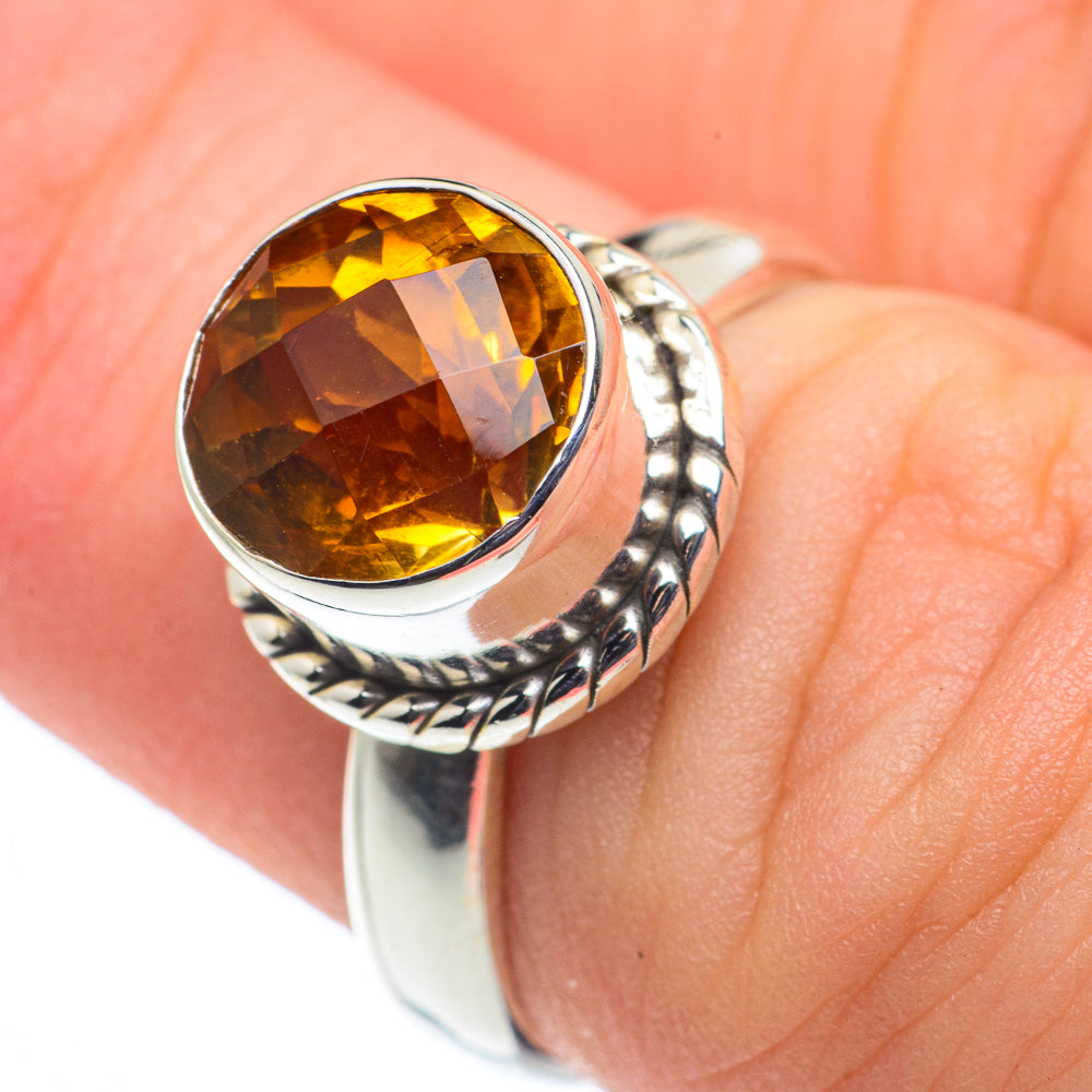 Mandarin Citrine Rings handcrafted by Ana Silver Co - RING62573