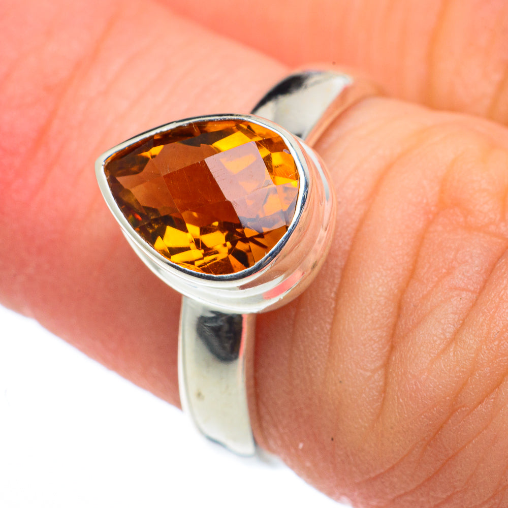 Mandarin Citrine Rings handcrafted by Ana Silver Co - RING62577