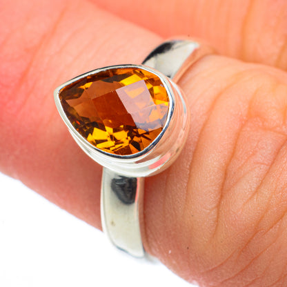 Mandarin Citrine Rings handcrafted by Ana Silver Co - RING62577