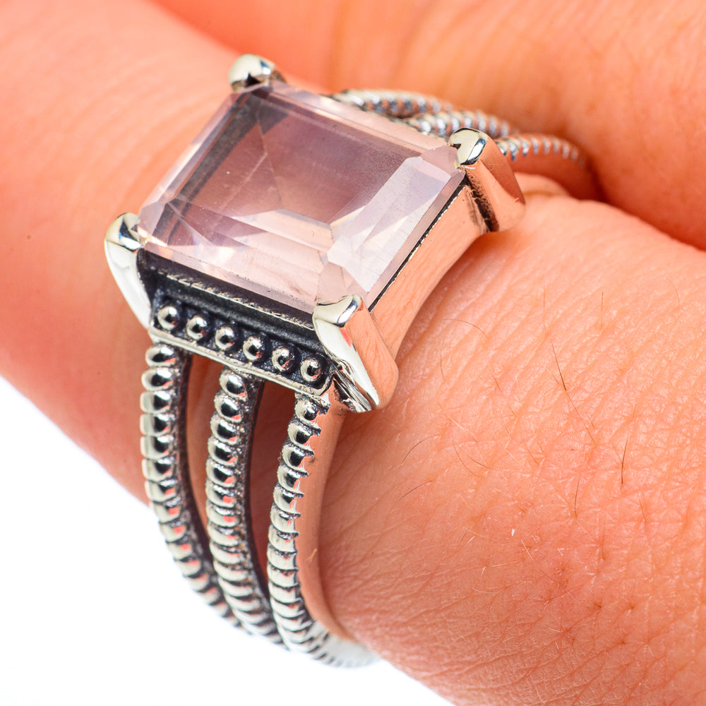 Rose Quartz Rings handcrafted by Ana Silver Co - RING62580