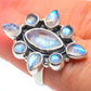 Rainbow Moonstone Rings handcrafted by Ana Silver Co - RING62589