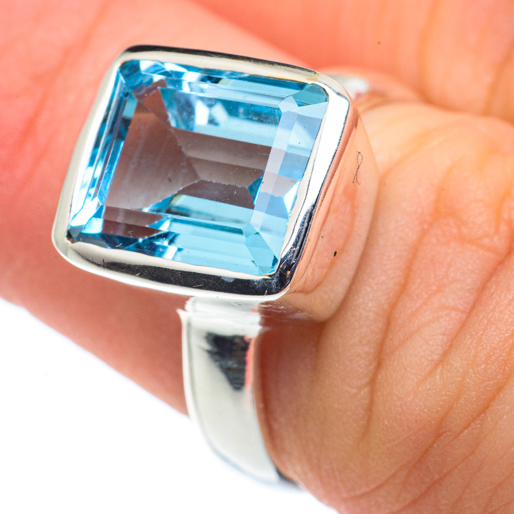 Blue Topaz Rings handcrafted by Ana Silver Co - RING62591