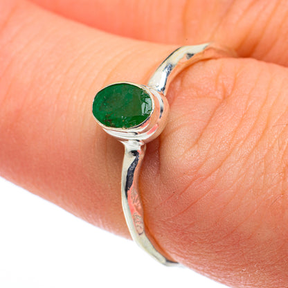 Zambian Emerald Rings handcrafted by Ana Silver Co - RING62598