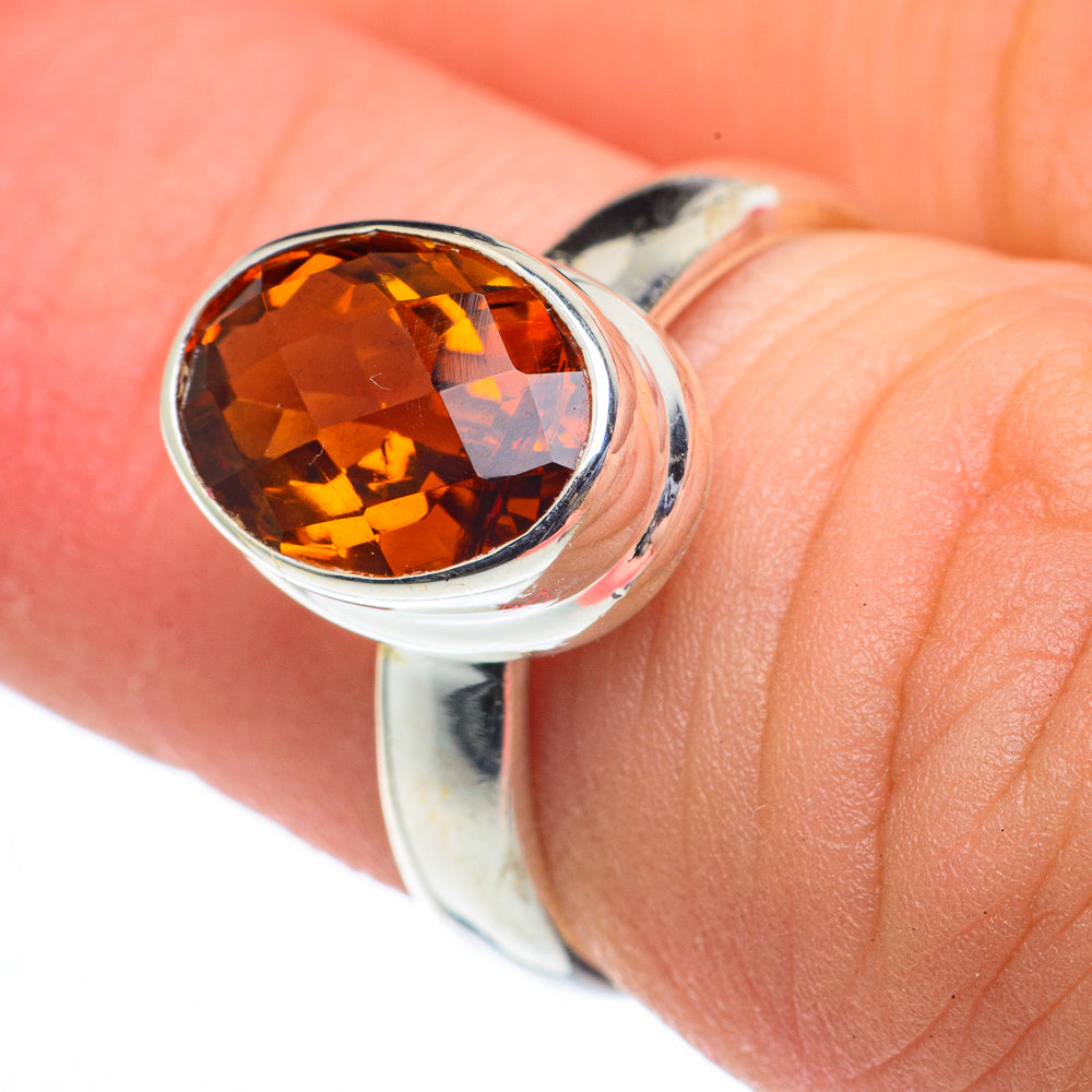 Mandarin Citrine Rings handcrafted by Ana Silver Co - RING62599