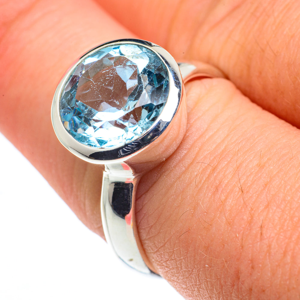Blue Topaz Rings handcrafted by Ana Silver Co - RING62617