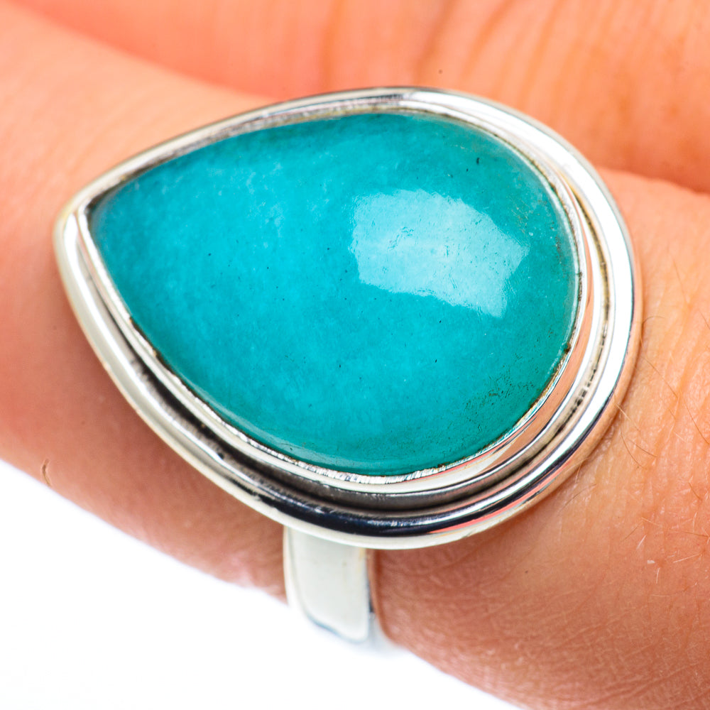 Peruvian Amazonite Rings handcrafted by Ana Silver Co - RING62618
