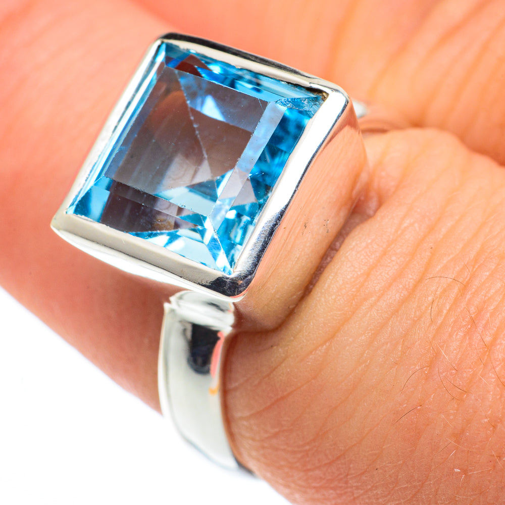 Blue Topaz Rings handcrafted by Ana Silver Co - RING62621
