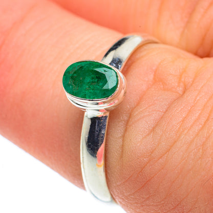 Zambian Emerald Rings handcrafted by Ana Silver Co - RING62624