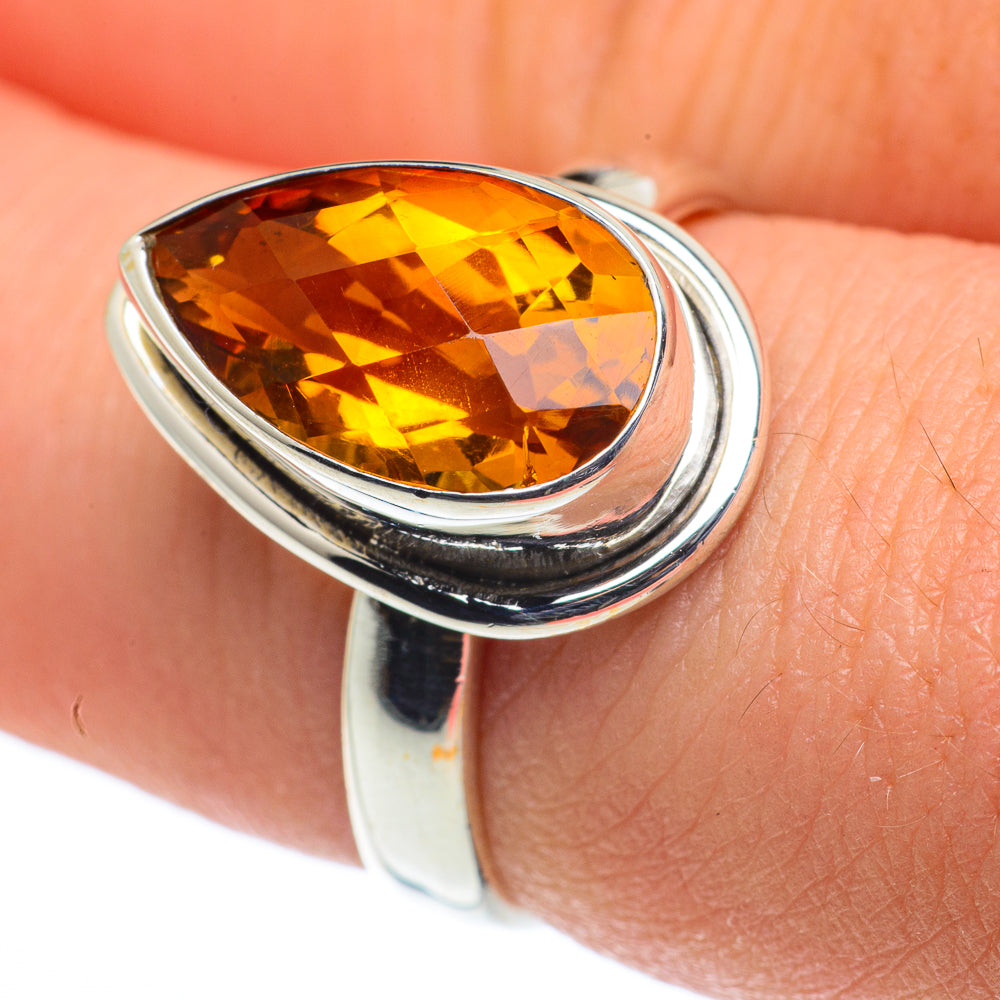 Mandarin Citrine Rings handcrafted by Ana Silver Co - RING62625