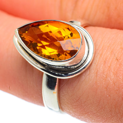Mandarin Citrine Rings handcrafted by Ana Silver Co - RING62625