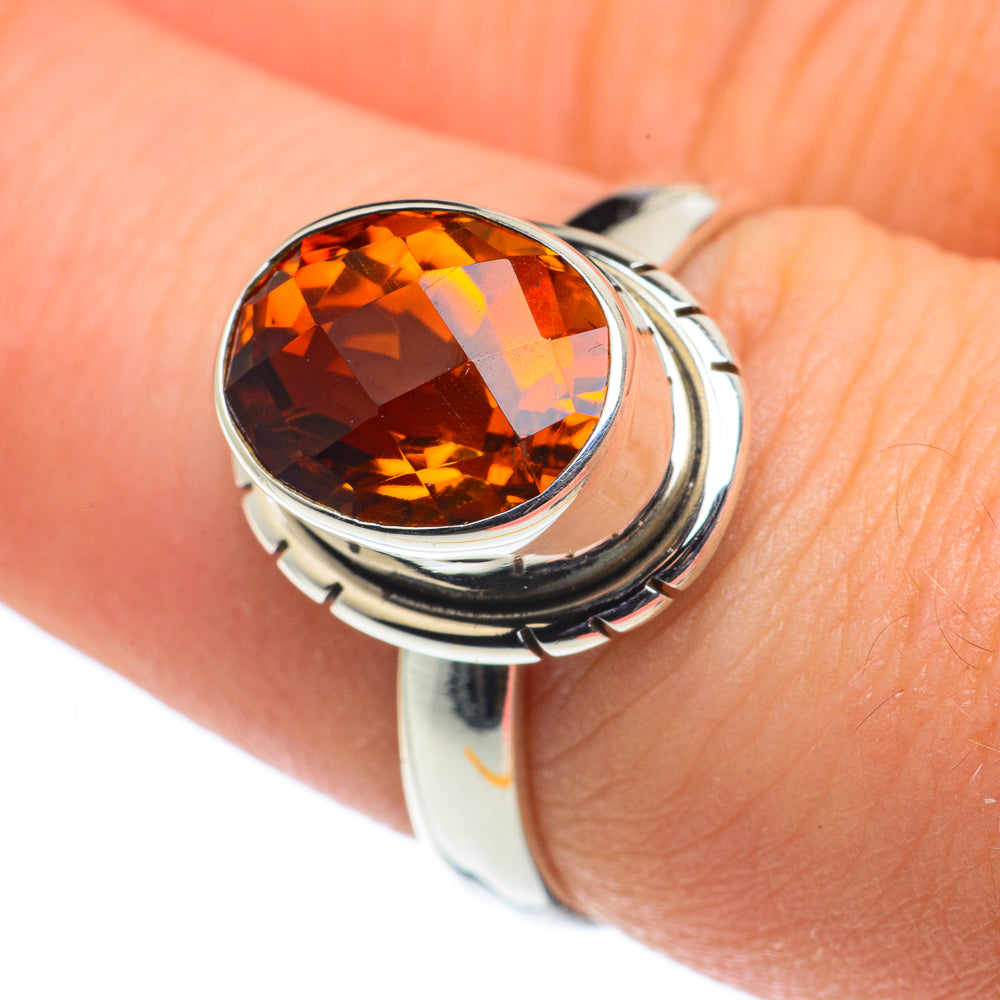 Mandarin Citrine Rings handcrafted by Ana Silver Co - RING62629