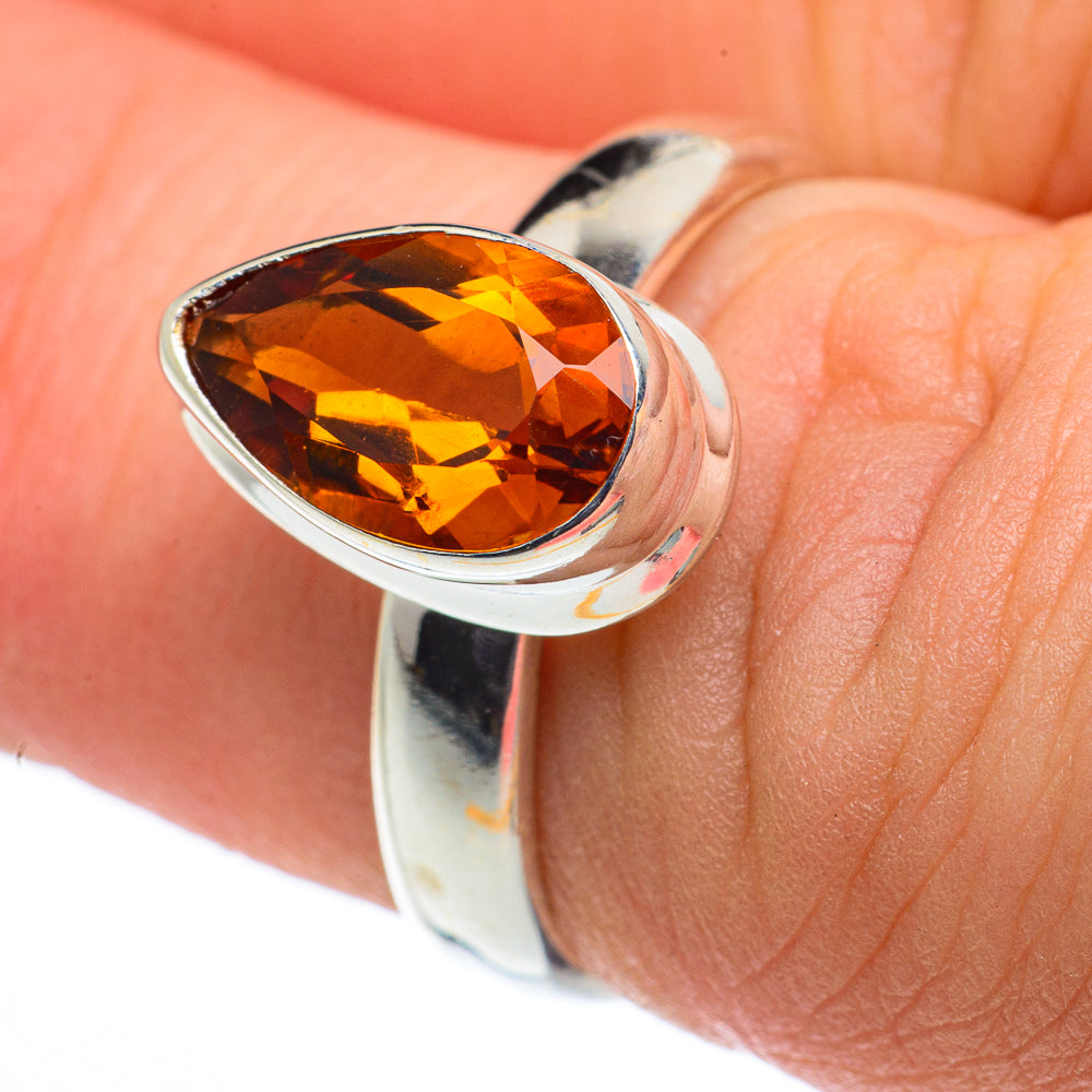 Mandarin Citrine Rings handcrafted by Ana Silver Co - RING62630