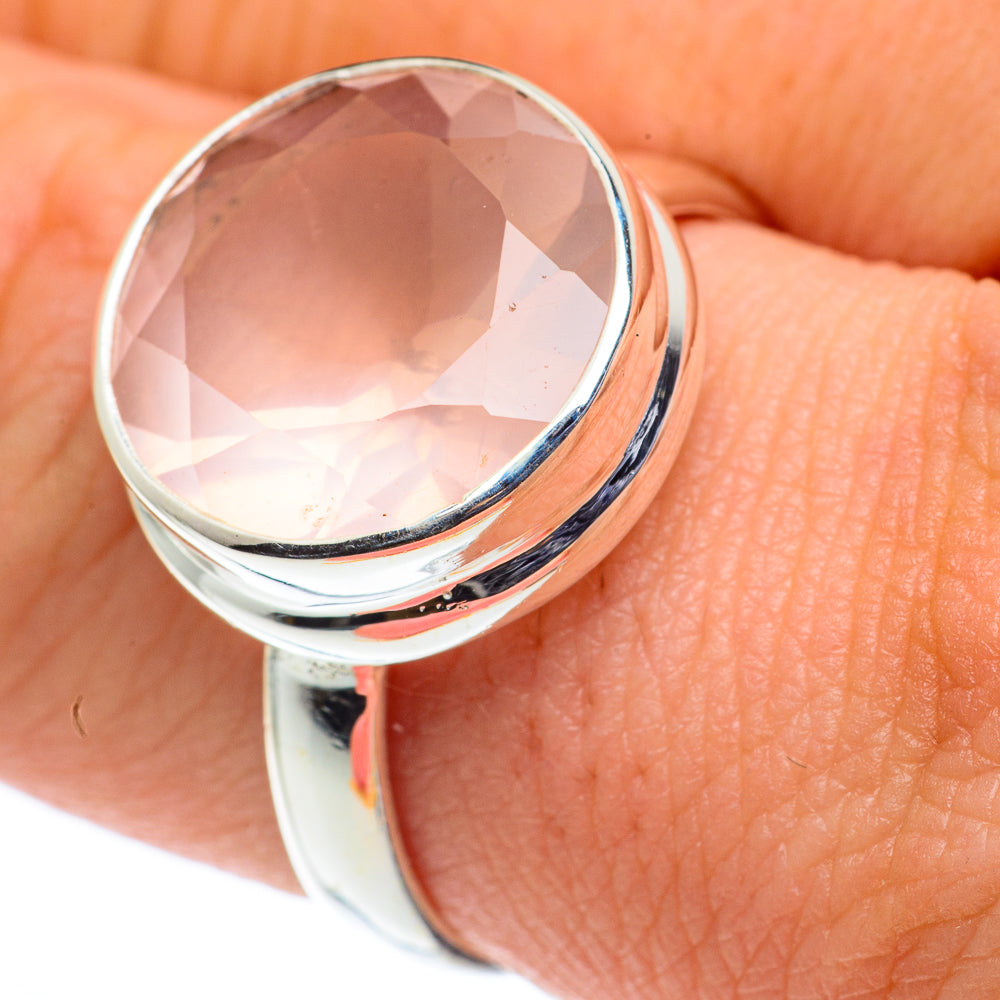 Rose Quartz Rings handcrafted by Ana Silver Co - RING62632
