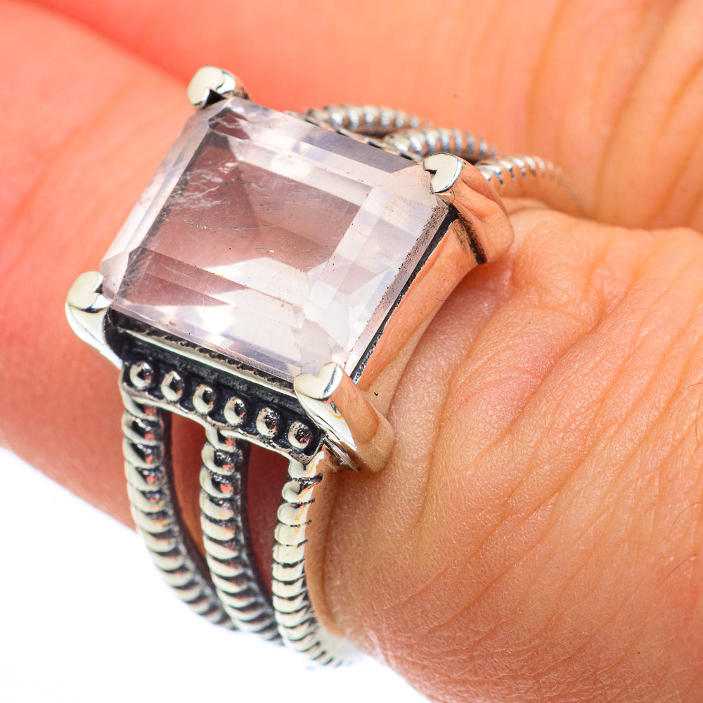 Rose Quartz Rings handcrafted by Ana Silver Co - RING62634