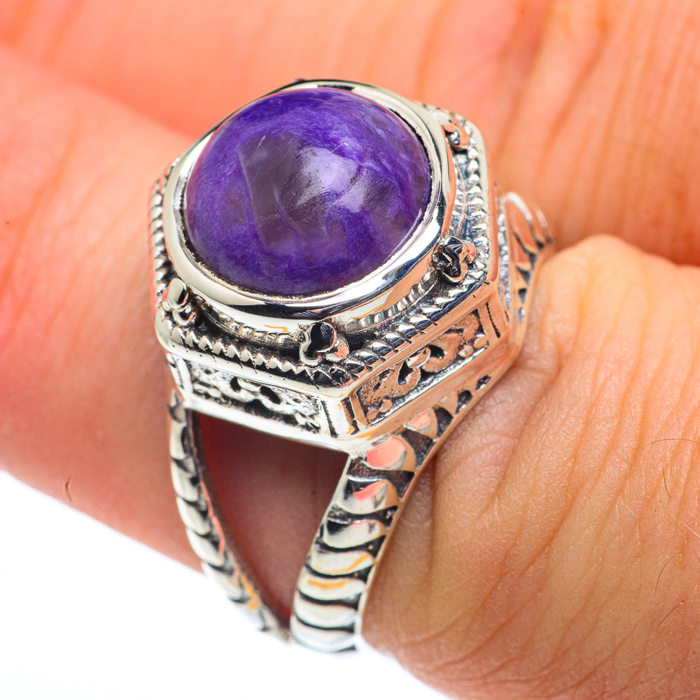Charoite Rings handcrafted by Ana Silver Co - RING62639