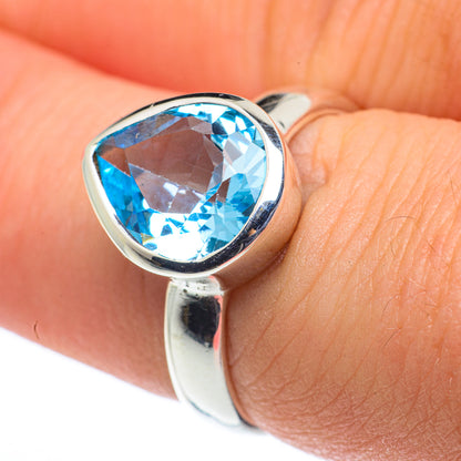 Blue Topaz Rings handcrafted by Ana Silver Co - RING62645