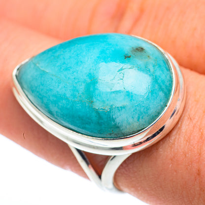 Peruvian Amazonite Rings handcrafted by Ana Silver Co - RING62653
