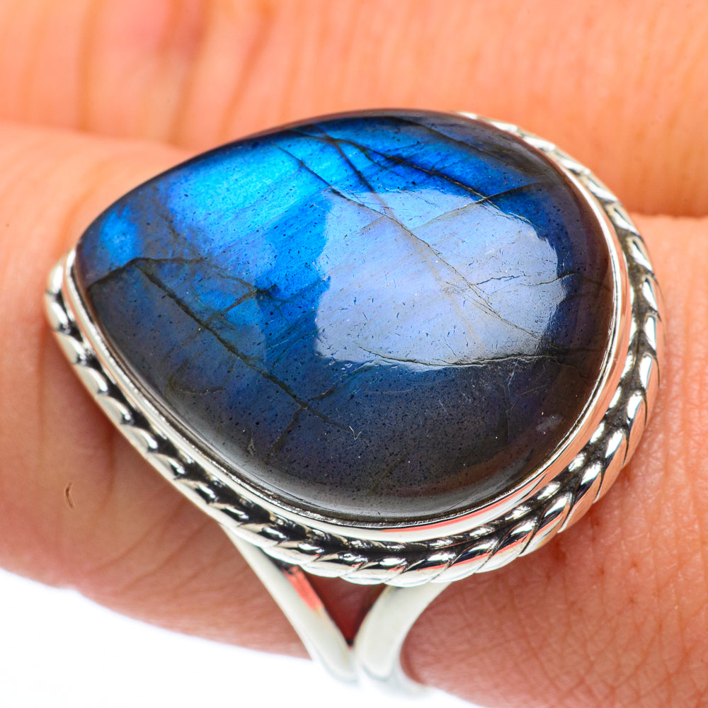 Labradorite Rings handcrafted by Ana Silver Co - RING62655