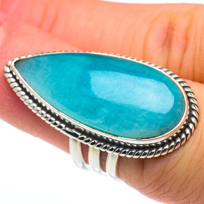 Peruvian Amazonite Rings handcrafted by Ana Silver Co - RING62657