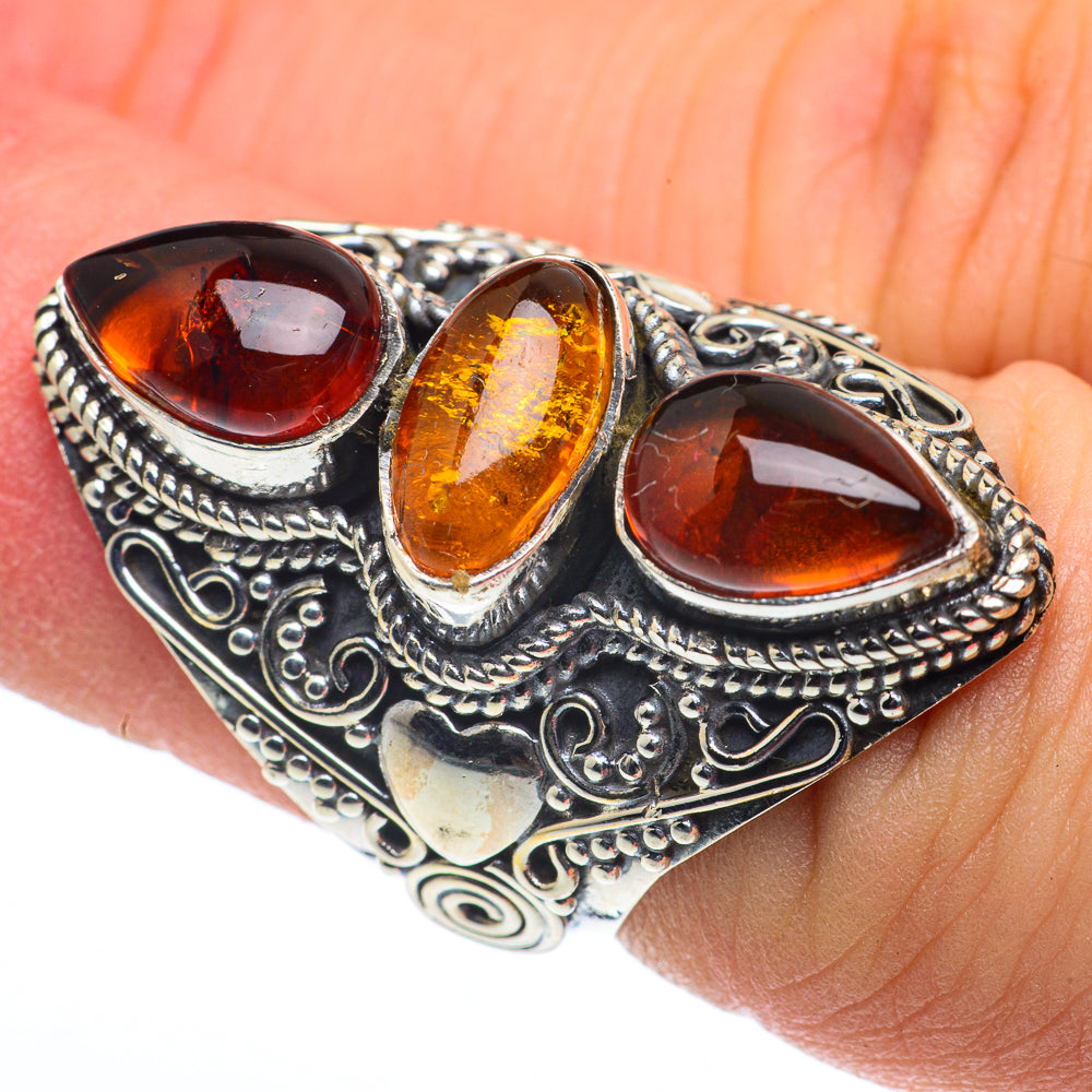Baltic Amber Rings handcrafted by Ana Silver Co - RING62664