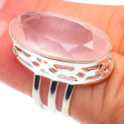 Rose Quartz Rings handcrafted by Ana Silver Co - RING62666