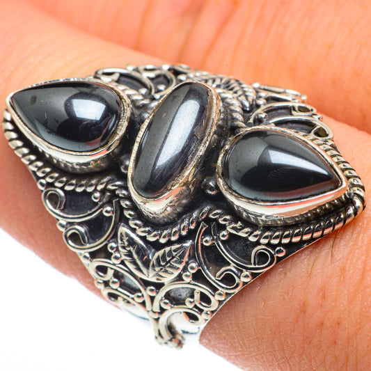 Hematite Rings handcrafted by Ana Silver Co - RING62677