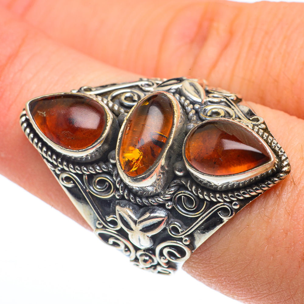 Baltic Amber Rings handcrafted by Ana Silver Co - RING62688