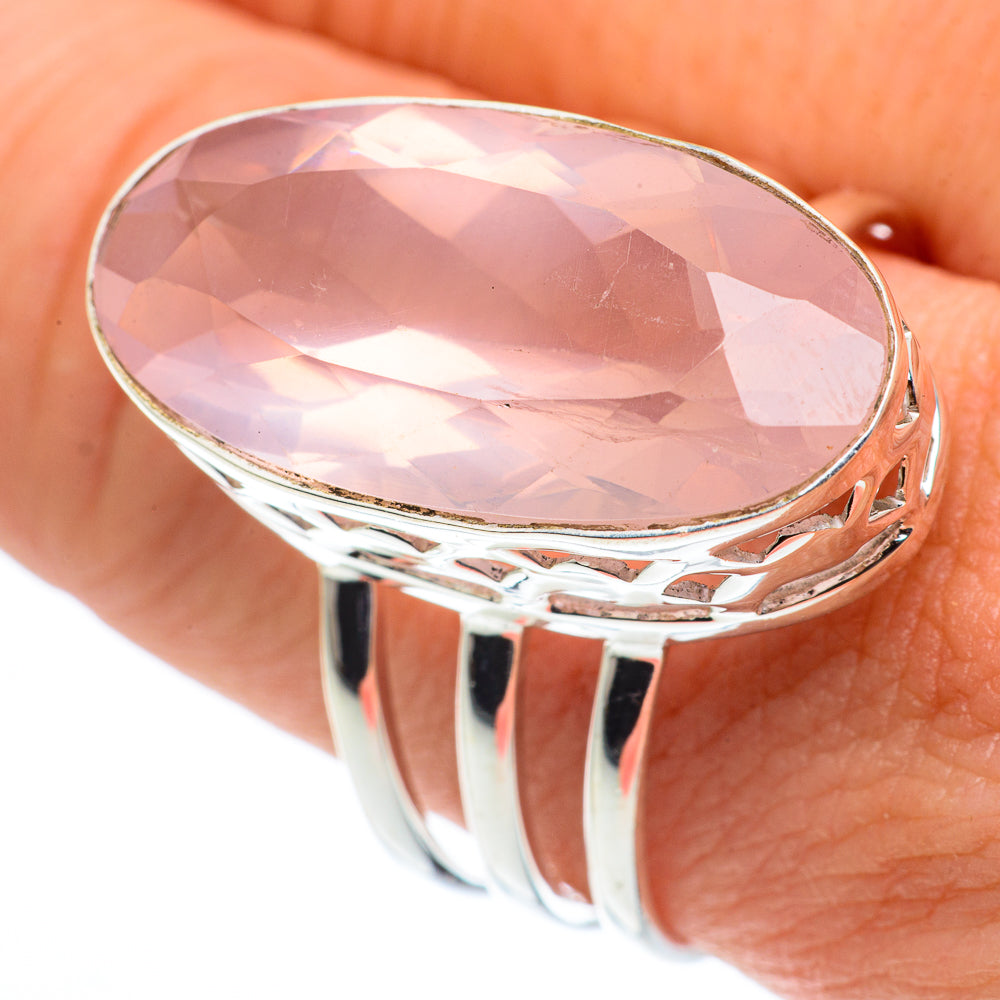 Rose Quartz Rings handcrafted by Ana Silver Co - RING62690