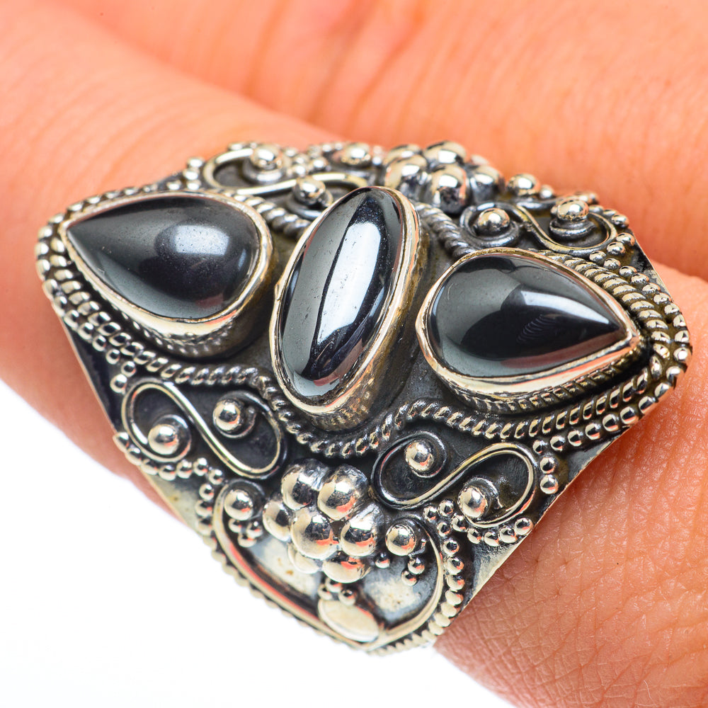 Hematite Rings handcrafted by Ana Silver Co - RING62696