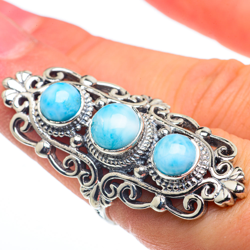 Larimar Rings handcrafted by Ana Silver Co - RING62699