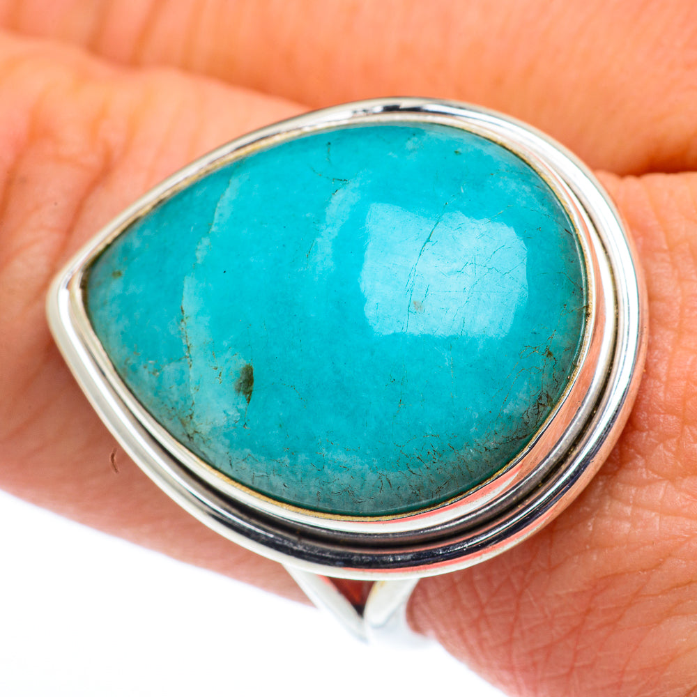 Peruvian Amazonite Rings handcrafted by Ana Silver Co - RING62701
