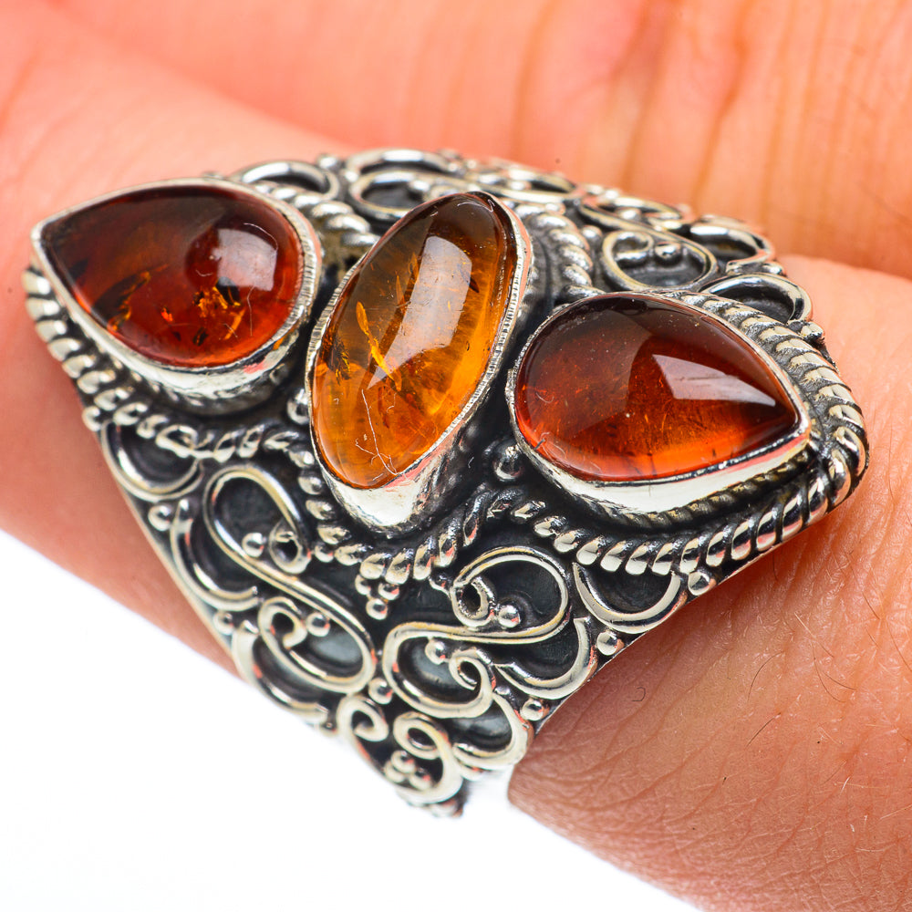 Baltic Amber Rings handcrafted by Ana Silver Co - RING62708