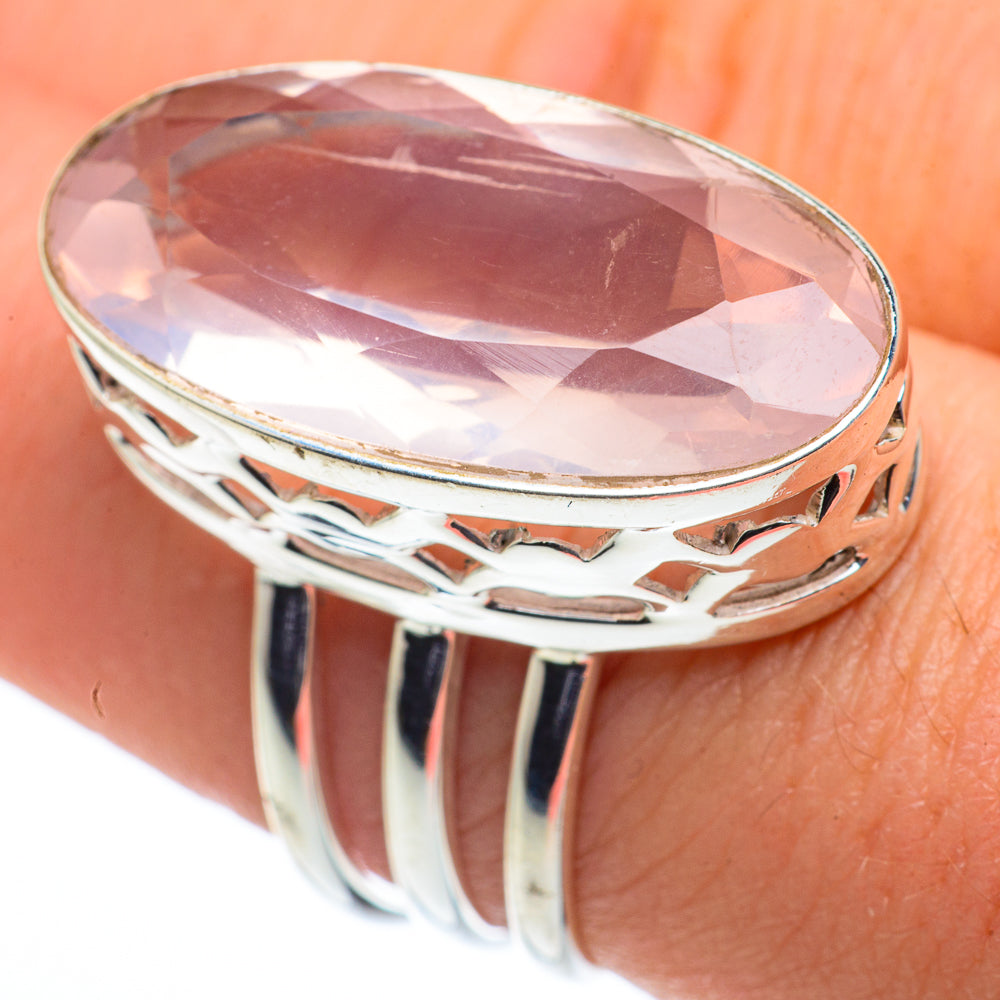 Rose Quartz Rings handcrafted by Ana Silver Co - RING62709