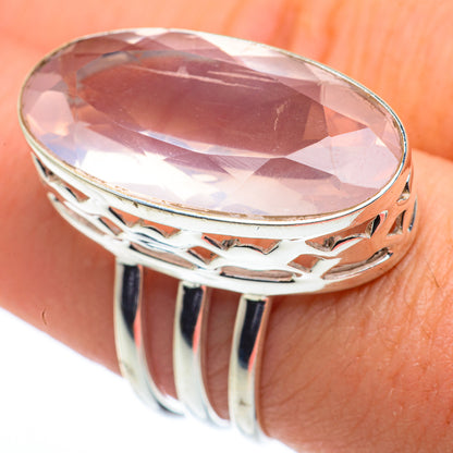 Rose Quartz Rings handcrafted by Ana Silver Co - RING62709