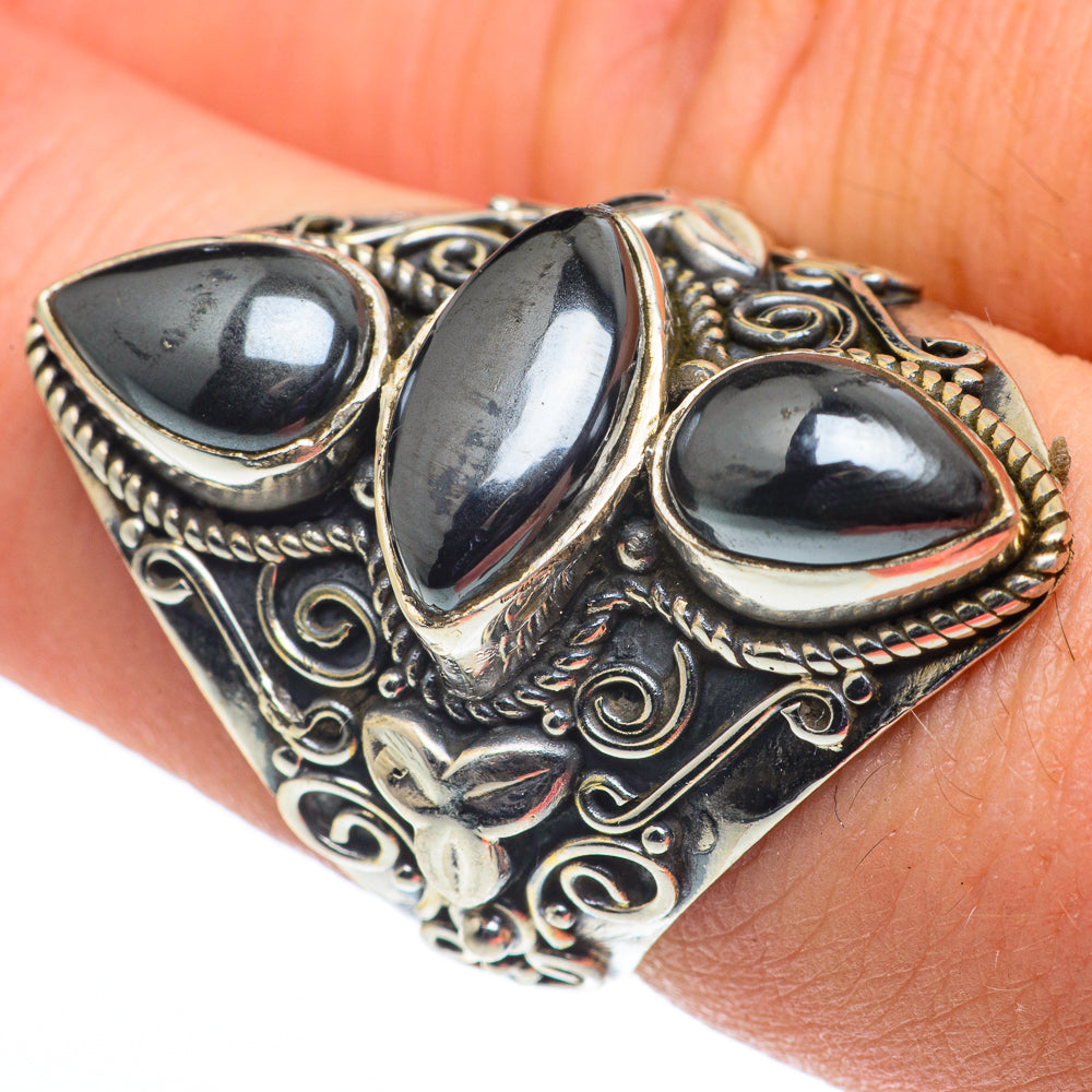Hematite Rings handcrafted by Ana Silver Co - RING62718