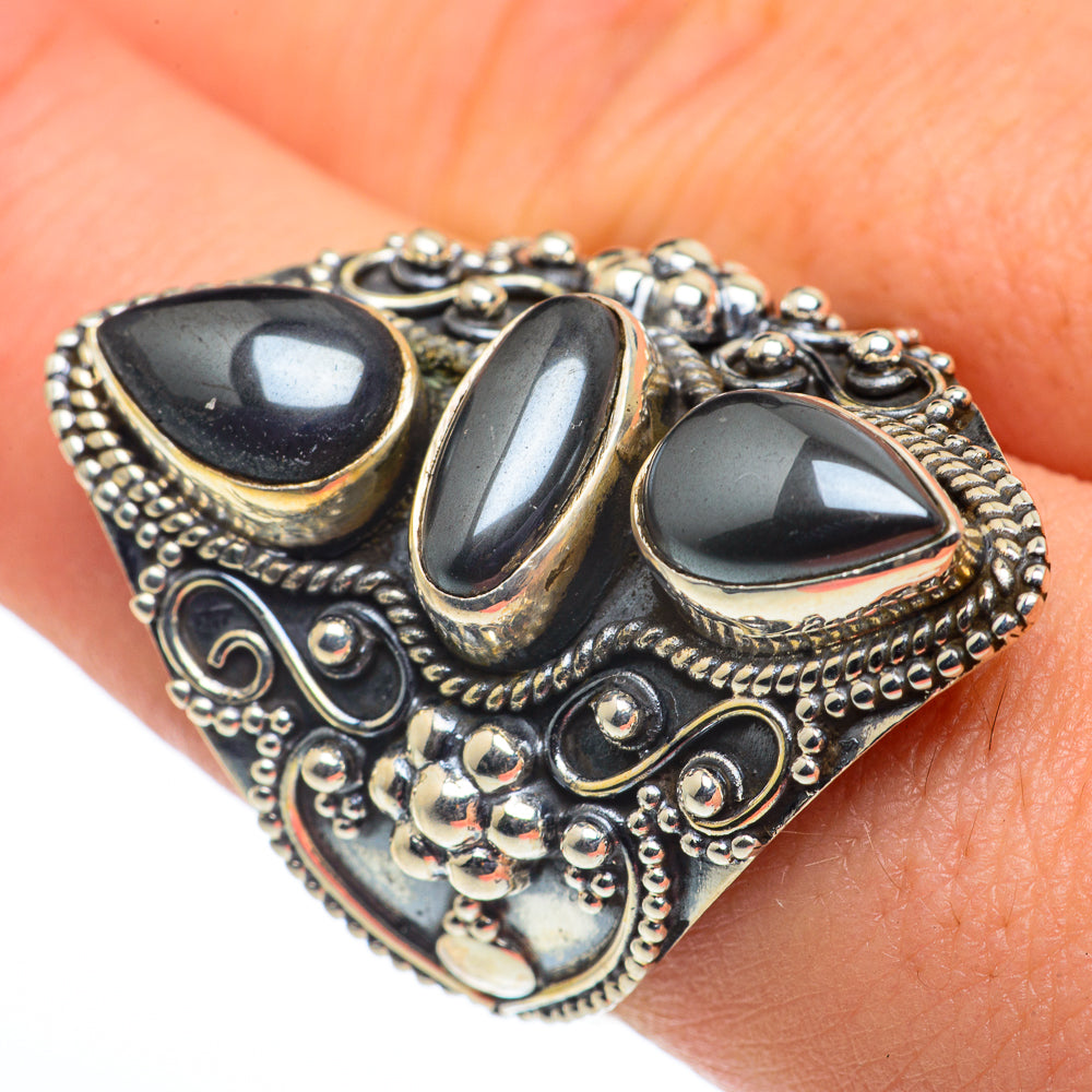 Hematite Rings handcrafted by Ana Silver Co - RING62719