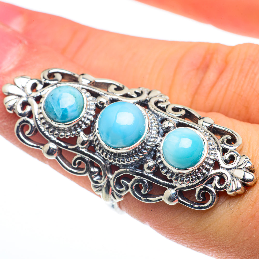 Larimar Rings handcrafted by Ana Silver Co - RING62720