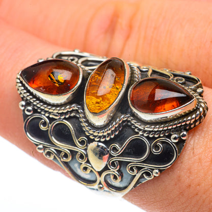 Baltic Amber Rings handcrafted by Ana Silver Co - RING62726
