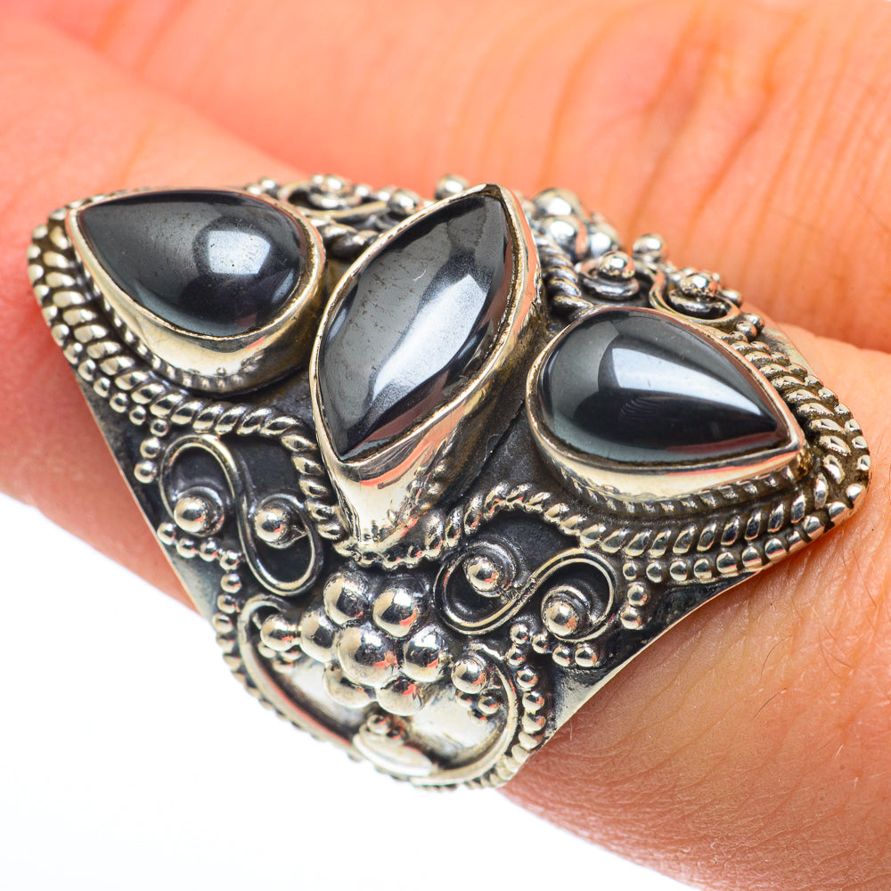 Hematite Rings handcrafted by Ana Silver Co - RING62734