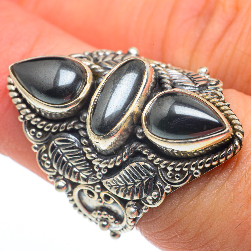 Hematite Rings handcrafted by Ana Silver Co - RING62735