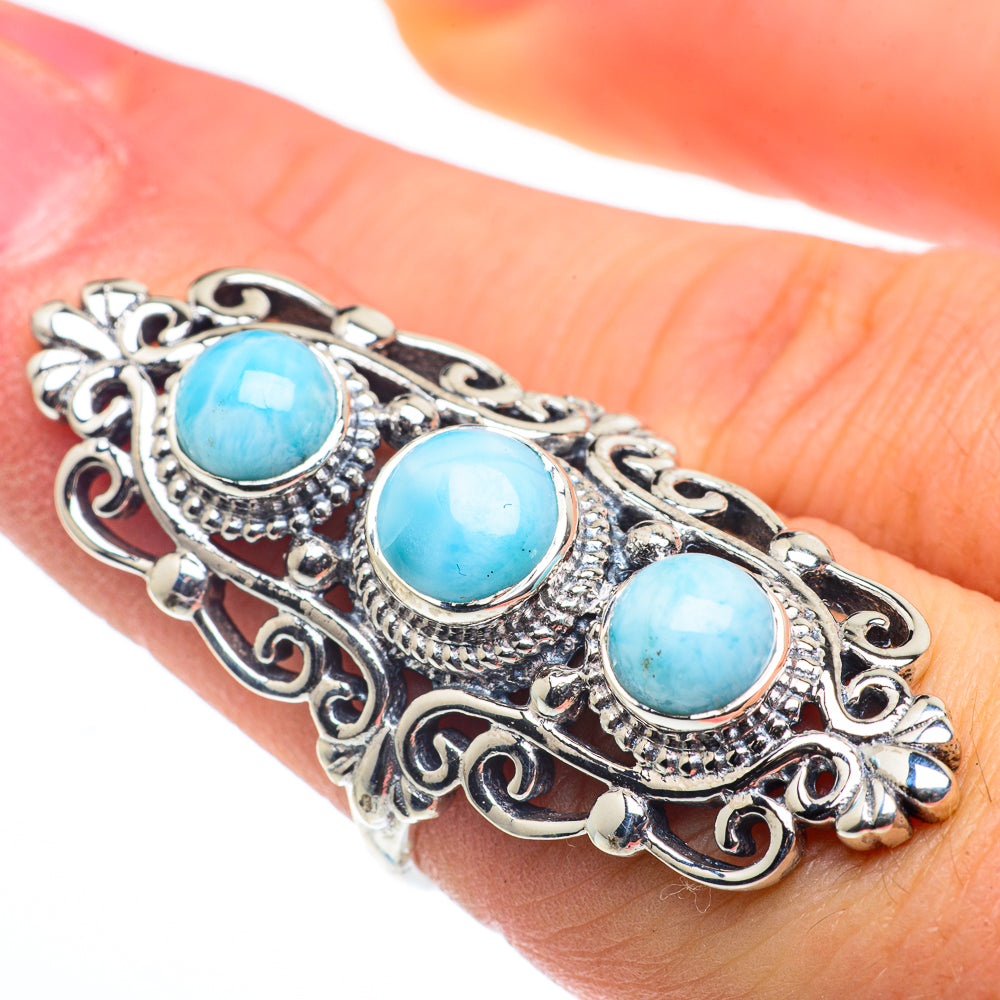 Larimar Rings handcrafted by Ana Silver Co - RING62736