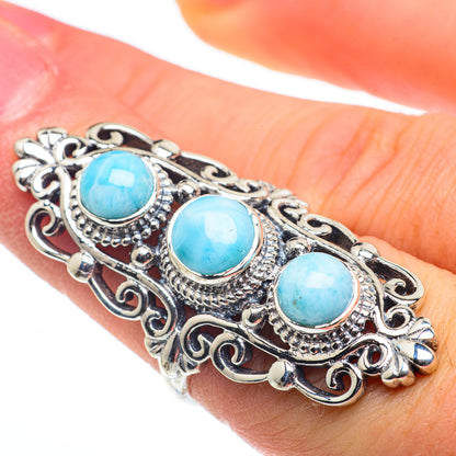 Larimar Rings handcrafted by Ana Silver Co - RING62736