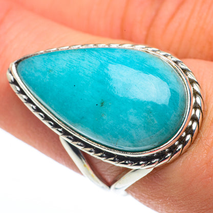 Peruvian Amazonite Rings handcrafted by Ana Silver Co - RING62737