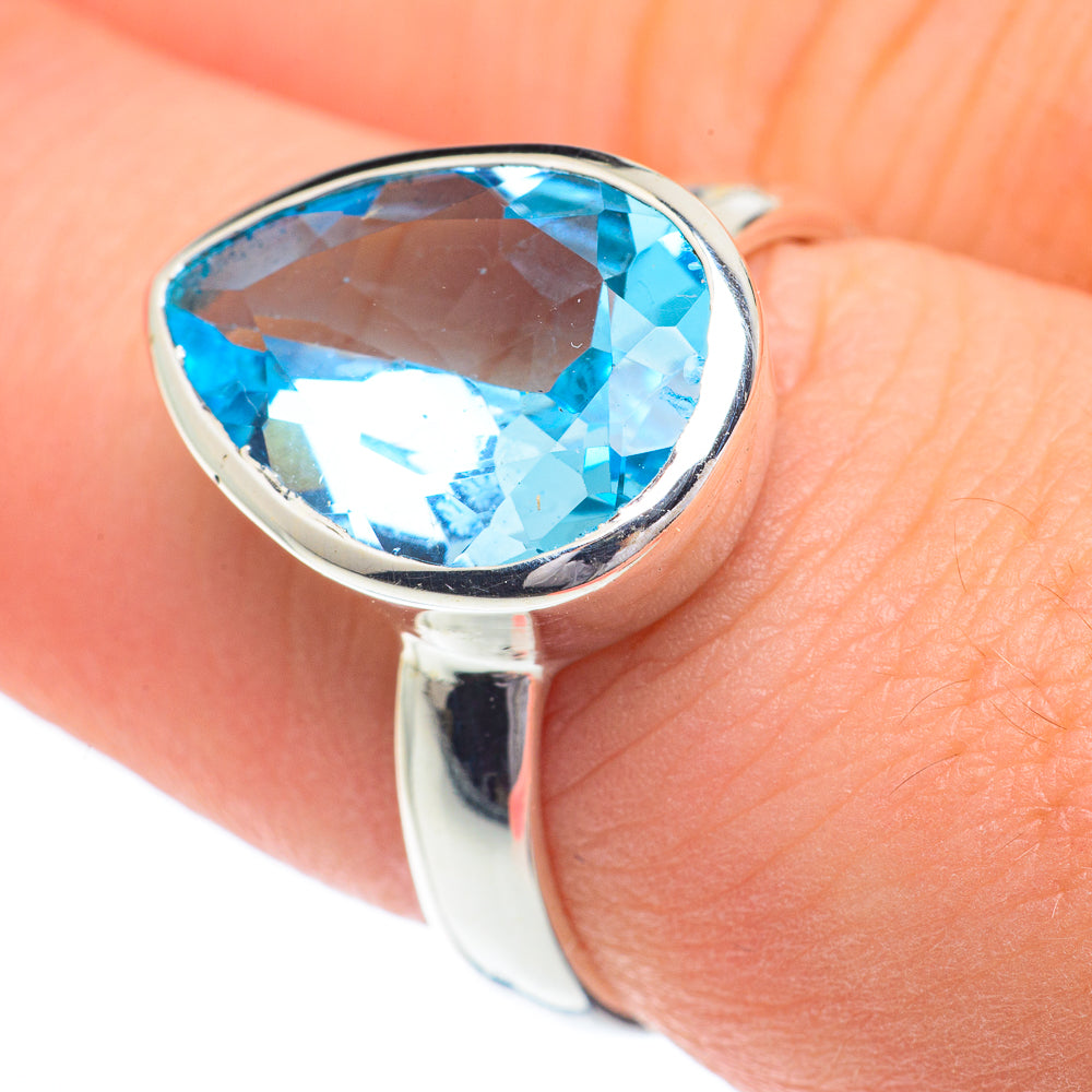 Blue Topaz Rings handcrafted by Ana Silver Co - RING62751