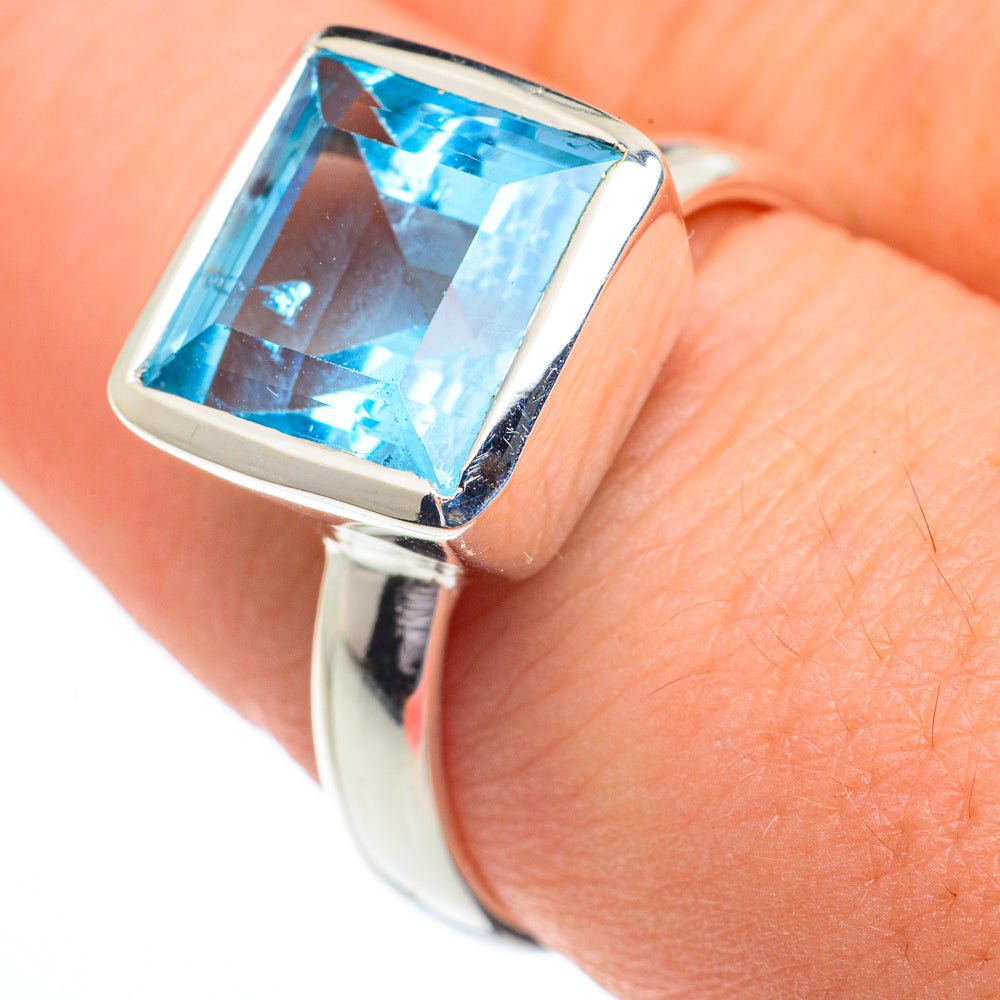 Blue Topaz Rings handcrafted by Ana Silver Co - RING62753