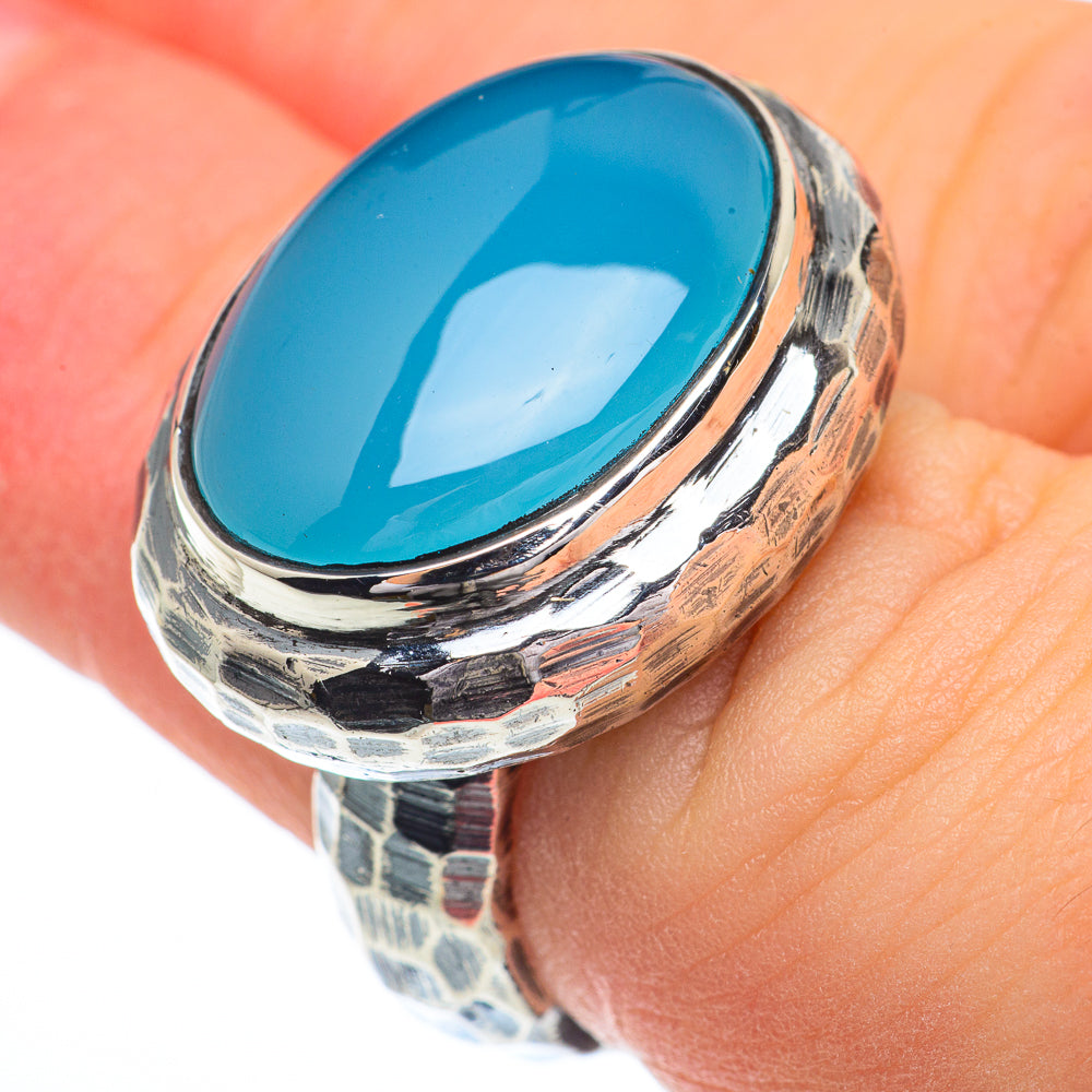 Aqua Chalcedony Rings handcrafted by Ana Silver Co - RING62755